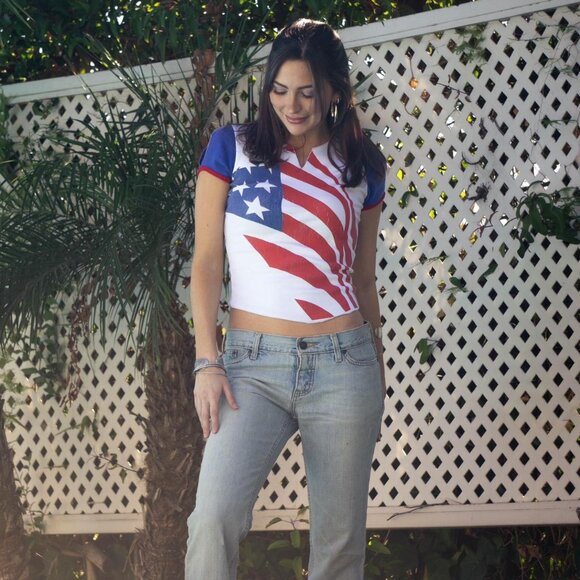 90s american flag top - Picture 3 of 5